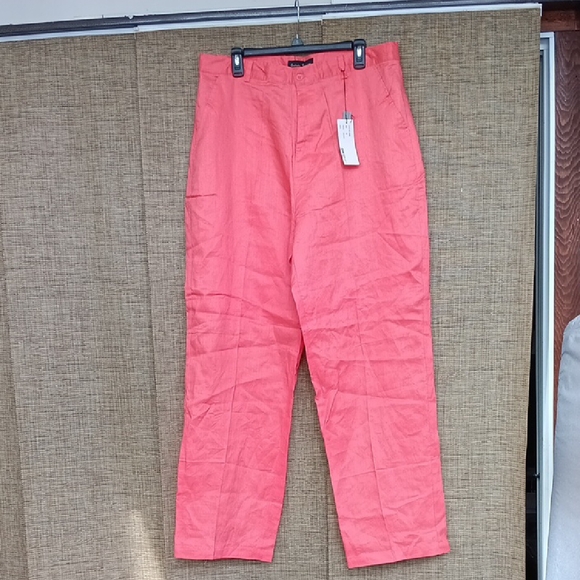 NWT Men's Coral Linen Trousers - Picture 1 of 5